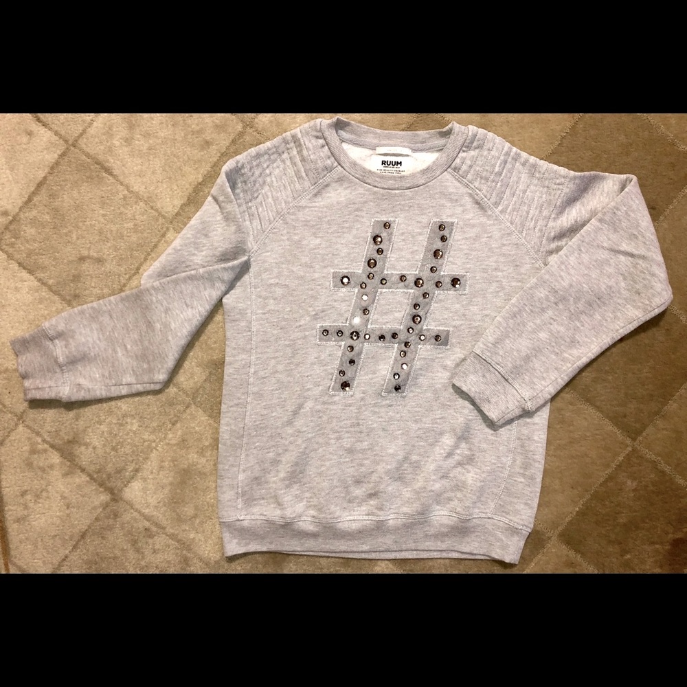 RUUM Girls #Hashtag Sweatshirt sz L
